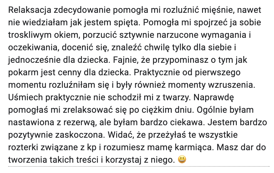 Relaksacje na laktacje opinia 2